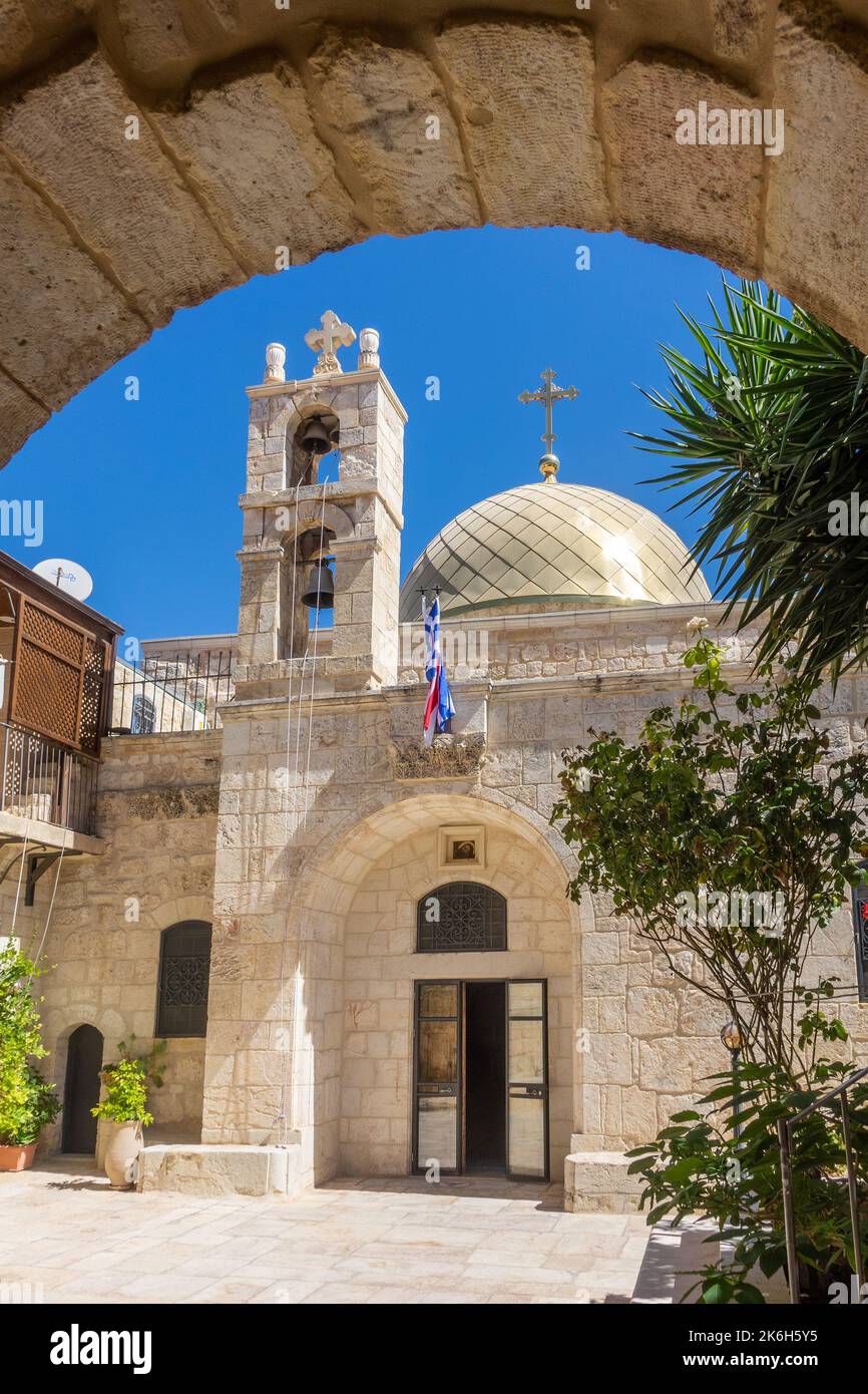 Israel, Jerusalem, Altstadt, St. Johannes der Täufer griechisch-orthodoxe Kirche Stockfoto
