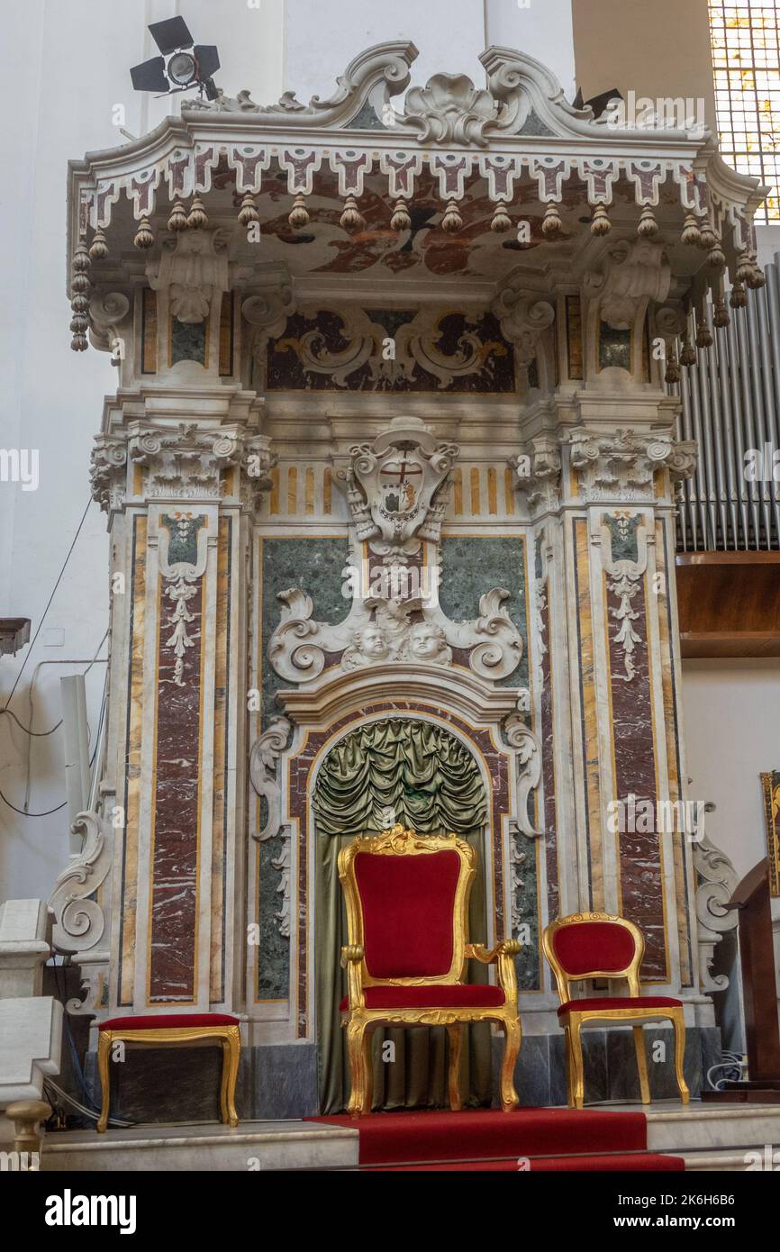 Italien, Kampanien, Salerno, Kathedrale, Interieur Stockfoto