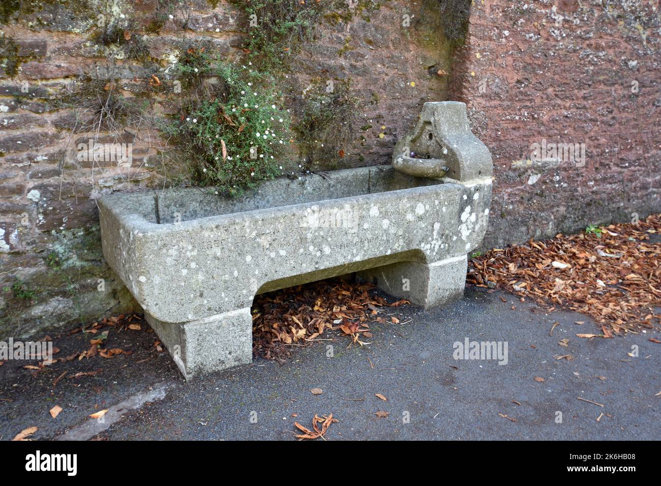 Alte Wasserrinne in Devon Stockfoto