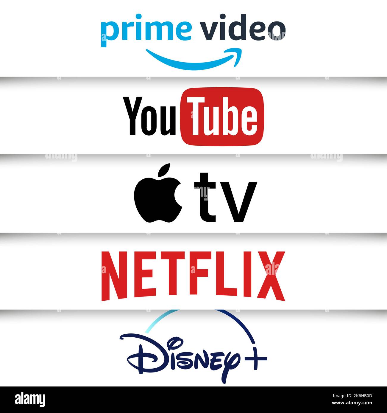 Streaming-TV-Anbieter Stockfoto
