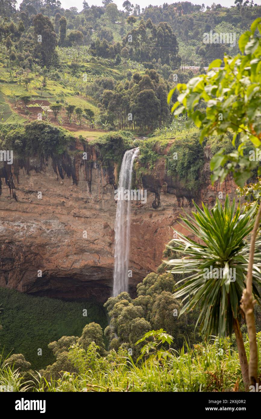 Sipi Falls auf dem Mount Elgon im Osten Ugandas, Ostafrika Stockfoto