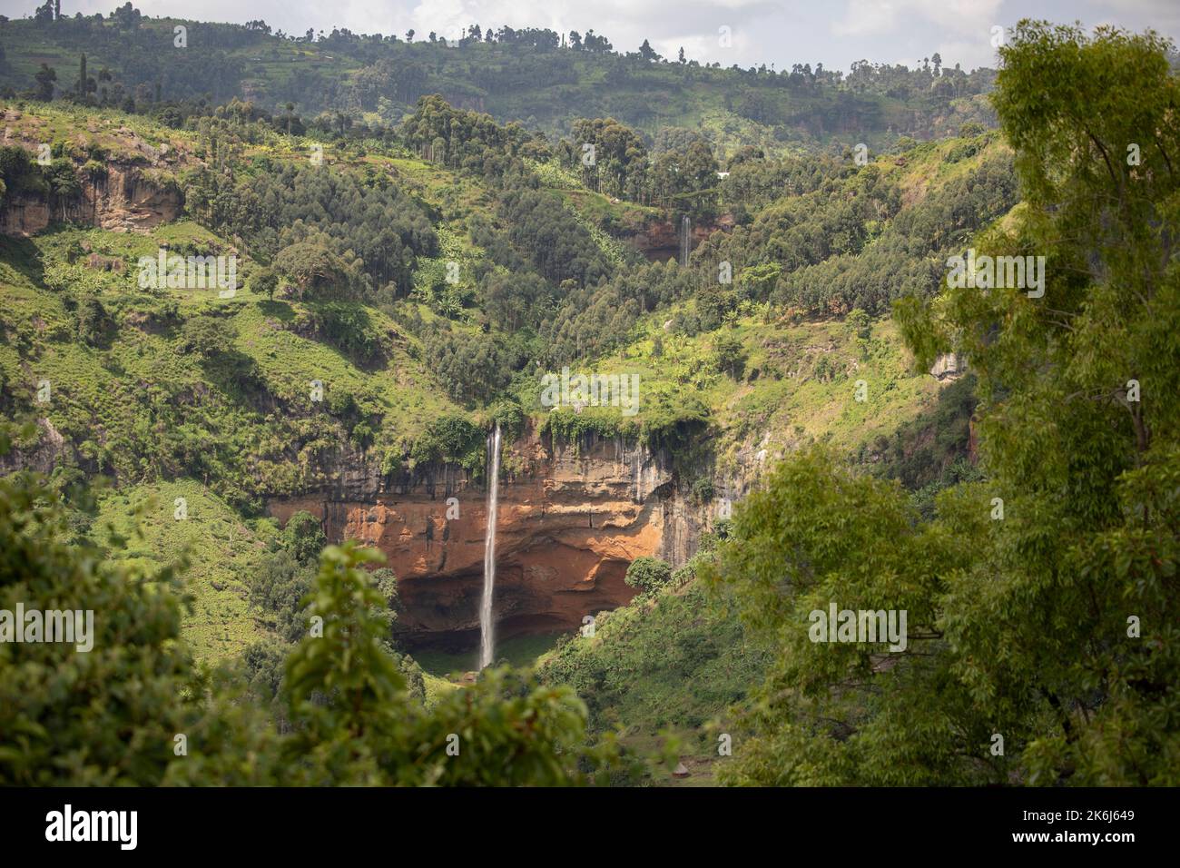 Chebonet Falls auf Mt. Elgon - Uganda, Ostafrika Stockfoto