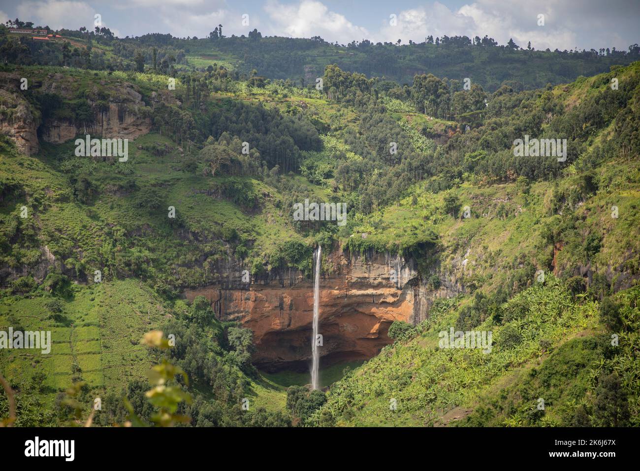 Chebonet Falls auf Mt. Elgon - Uganda, Ostafrika Stockfoto