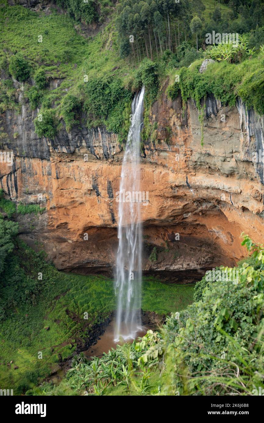 Chebonet Falls auf Mt. Elgon - Uganda, Ostafrika Stockfoto