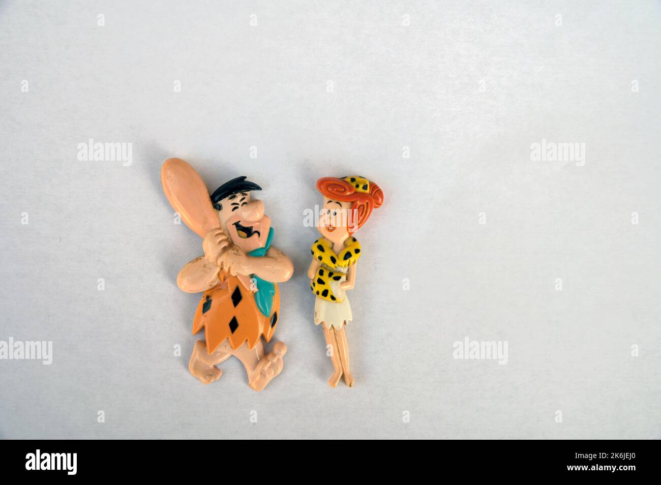 Fred Flintstone Und Wilma Flintstone Figur In Amsterdam, Niederlande 9-10-2022 Stockfoto Fred Flintstone Und Wilma Flintstone Figur In Amsterdam, Niederlande 9-10-2022 Stockfoto