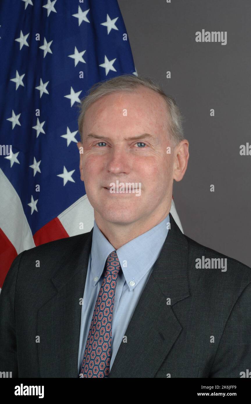 Offizielles Porträt von Stephen Young, Direktor des Büros des American Institute in Taiwan in Taipei Stockfoto