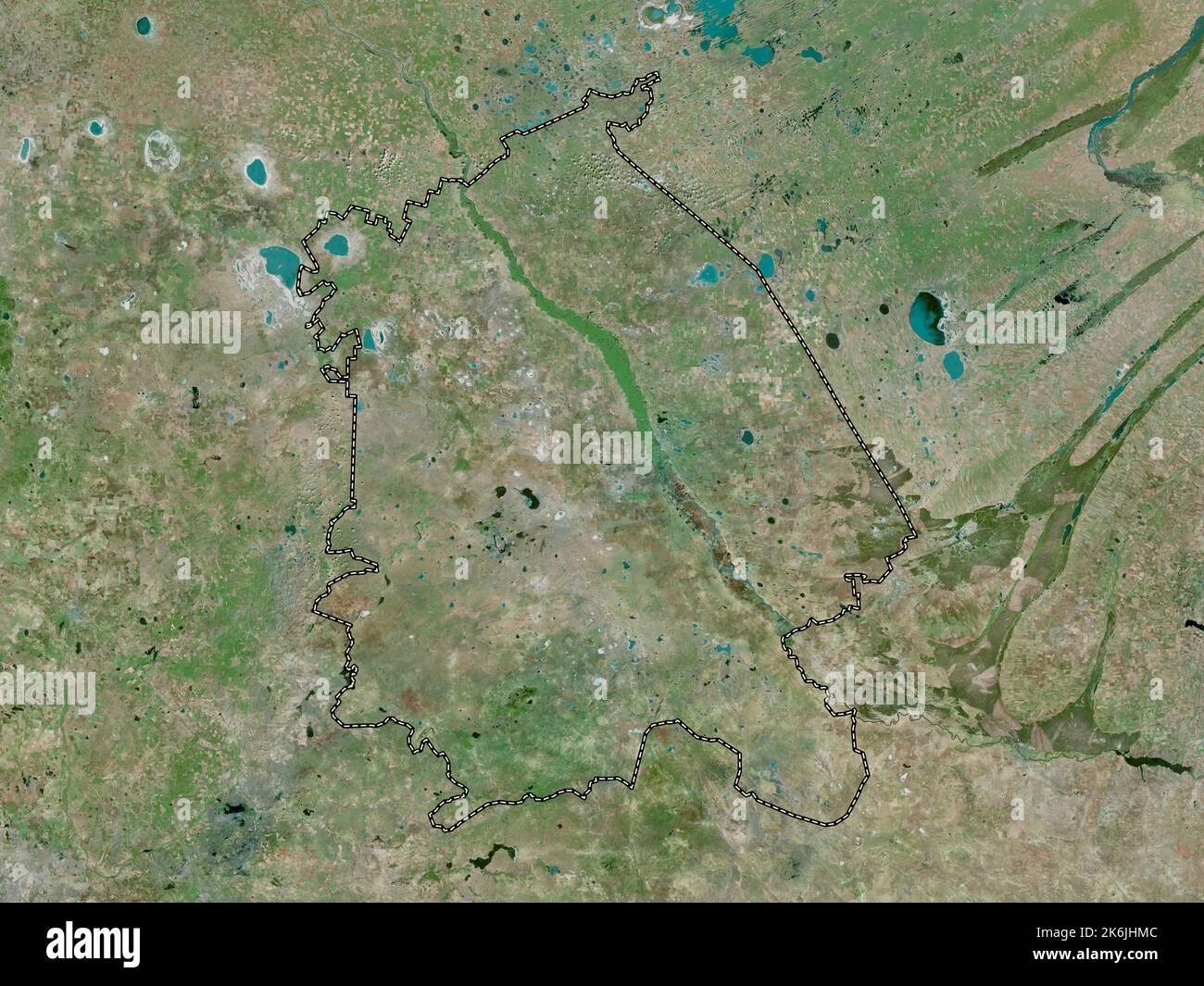 Pawlodar, Region Kasachstan. Hochauflösende Satellitenkarte
