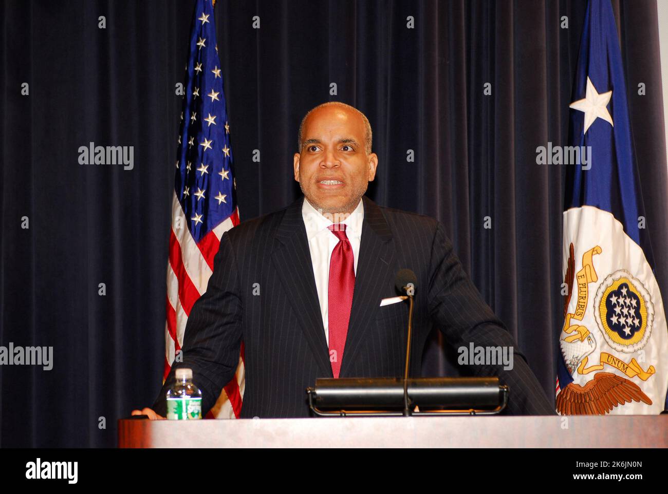 Gipfeltreffen über globales Altern im Dean Acheson Auditorium, bei dem Teilnehmer aus Regierung, Universitäten und dem privaten Sektor die Auswirkungen der Bevölkerungsalterung auf Wirtschaftswachstum, Arbeitskräfte, Handel, Migration, internationale Beziehungen, Und der nationalen Sicherheit. Stockfoto