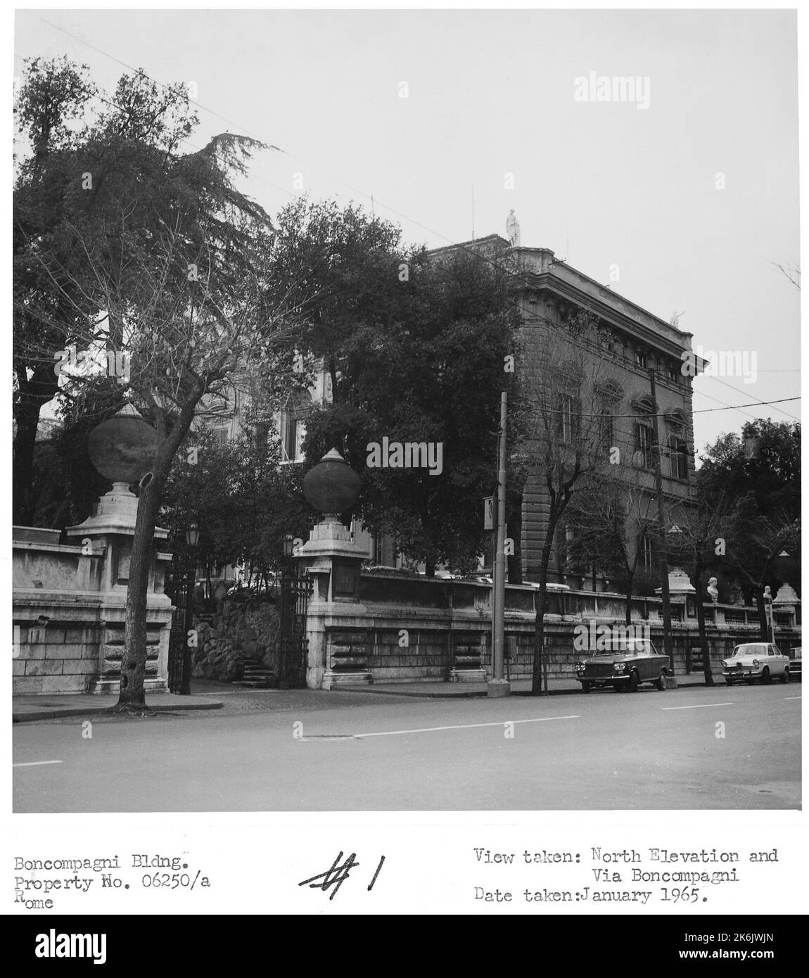 Rom - Annex Office Building - 1965, Vereinigte Staaten Fotos im Zusammenhang mit Botschaften, Konsulaten und anderen Überseegebäuden Stockfoto