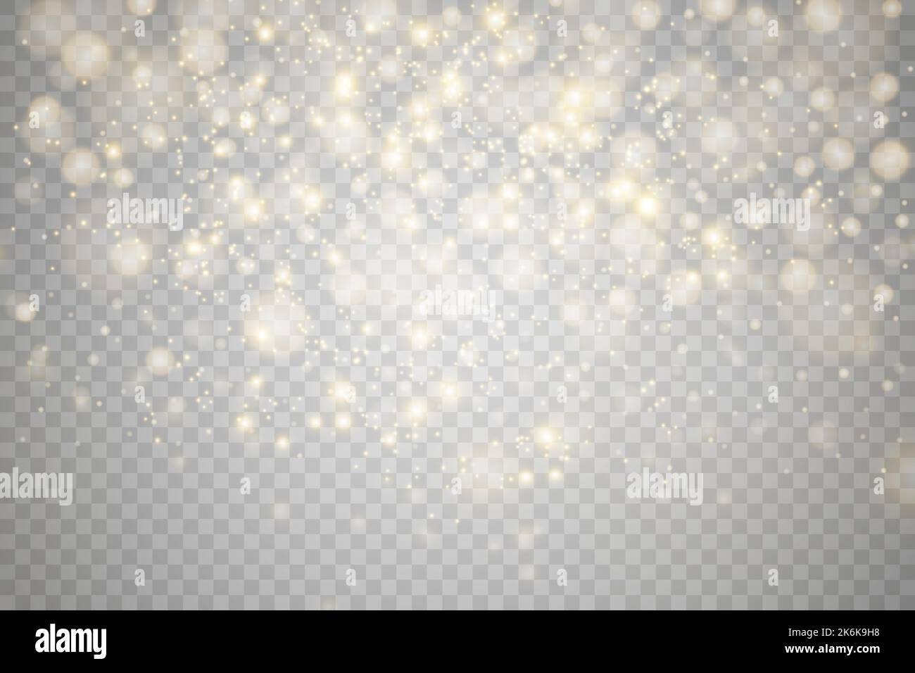 Weiße png Staublampe. Bokeh Licht Lichter Effekt Hintergrund. Weihnachten Hintergrund von leuchtenden Staub Weihnachten glühendes Licht Bokeh Konfetti und Funken Stock-Vektorgrafik