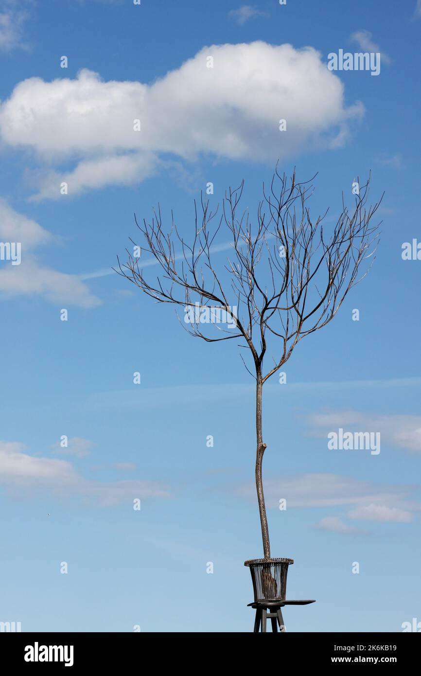 Aarhus, Dänemark - 4. Juni 2013: Sculpture by the Sea ist eine einzigartige Skulpturenausstellung im Freien in Aarhus Stockfoto