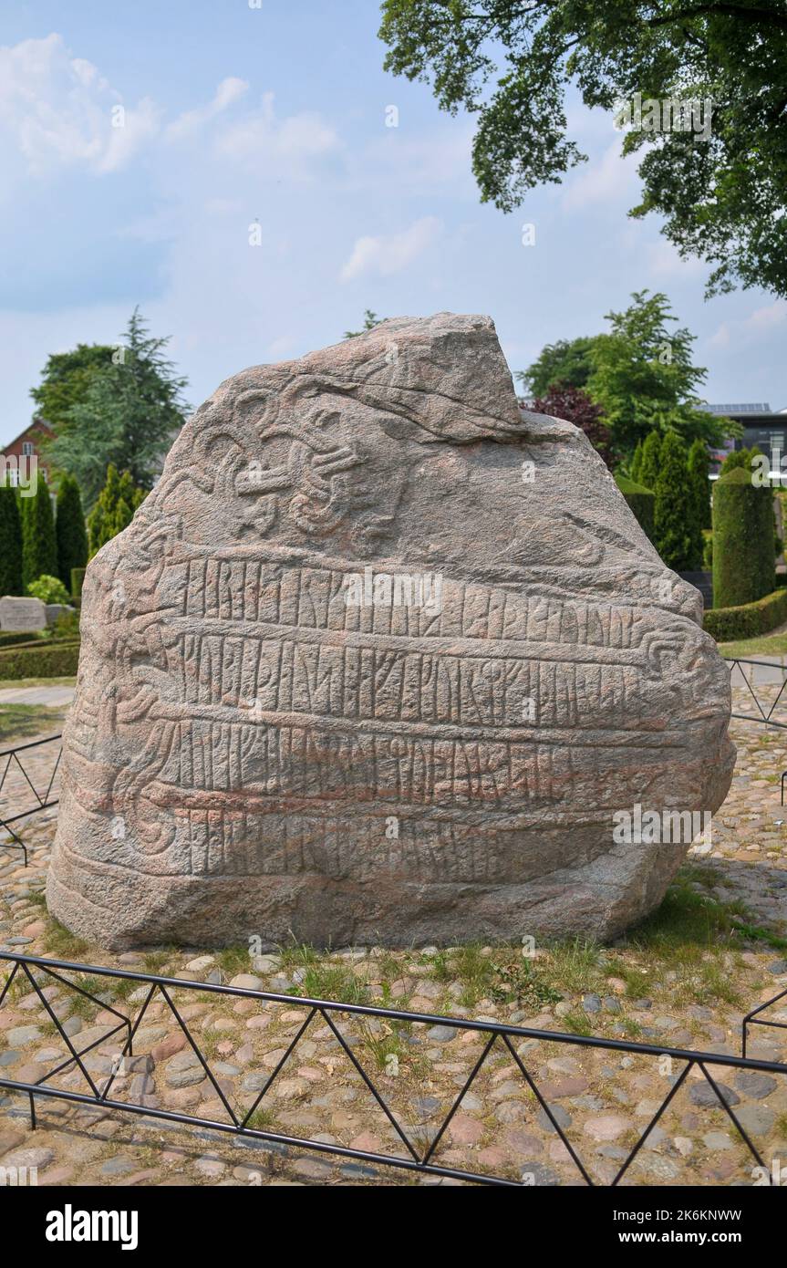 Alte Jelling-Runensteine Stockfoto