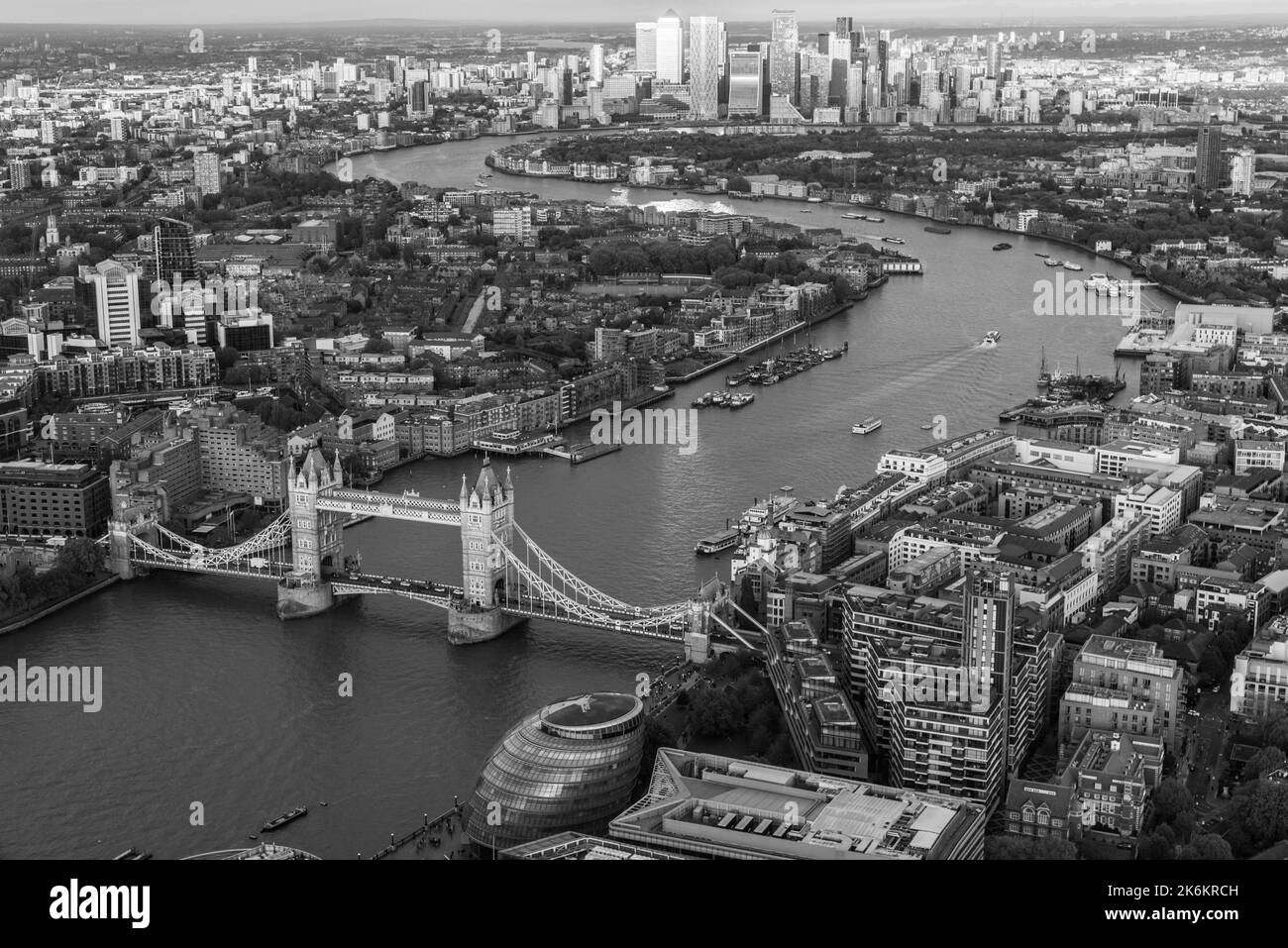 Blick auf die Londoner Stadtlandschaft vom Shard Stockfoto