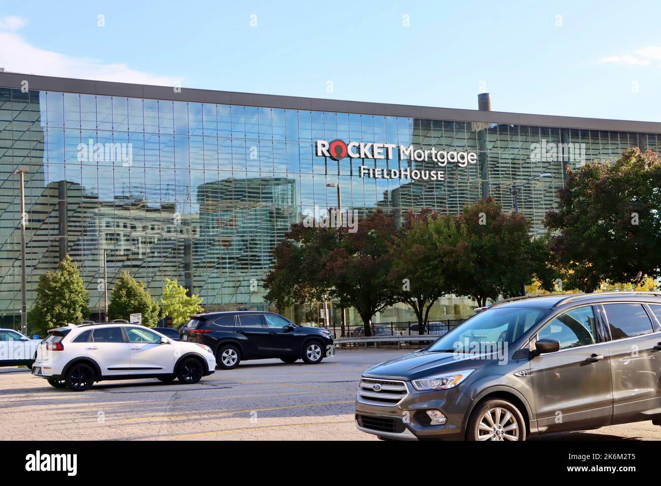 Rocket Mortgage Field House in der Innenstadt von Cleveland, Ohio Stockfoto