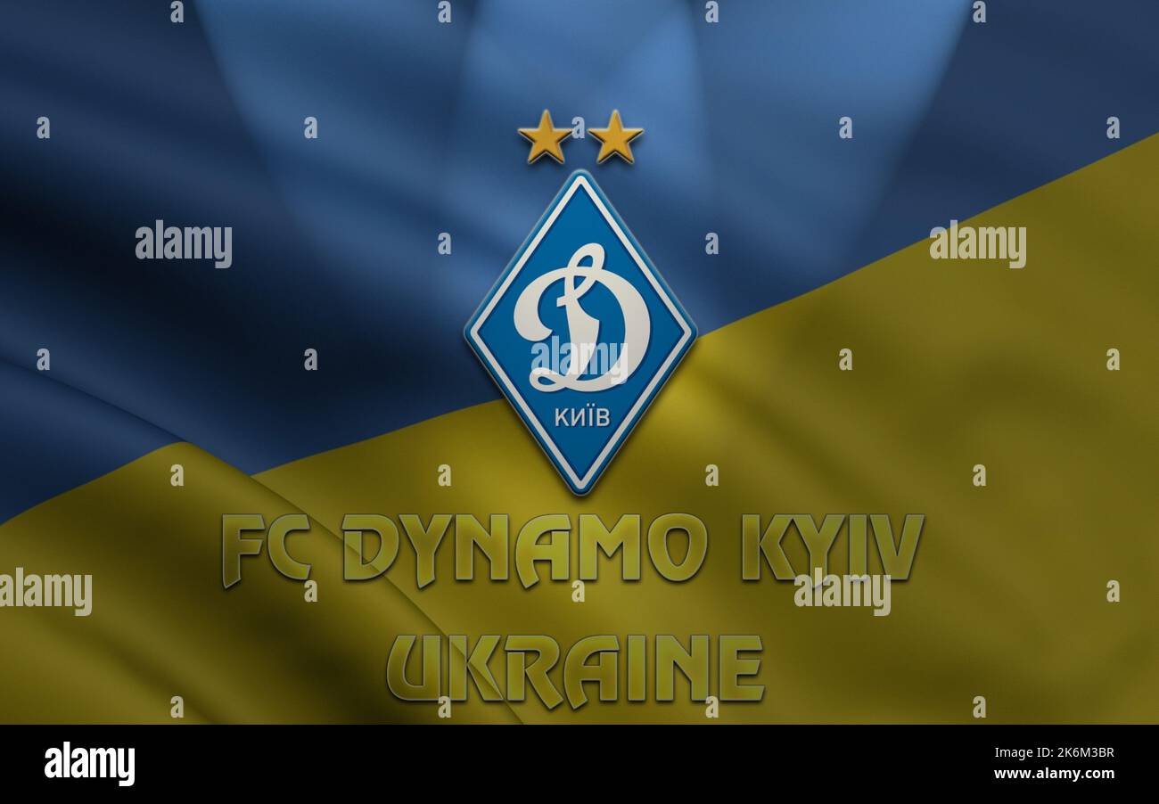 Logo des ukrainischen Fußballvereins Dynamo Kiew Stockfoto