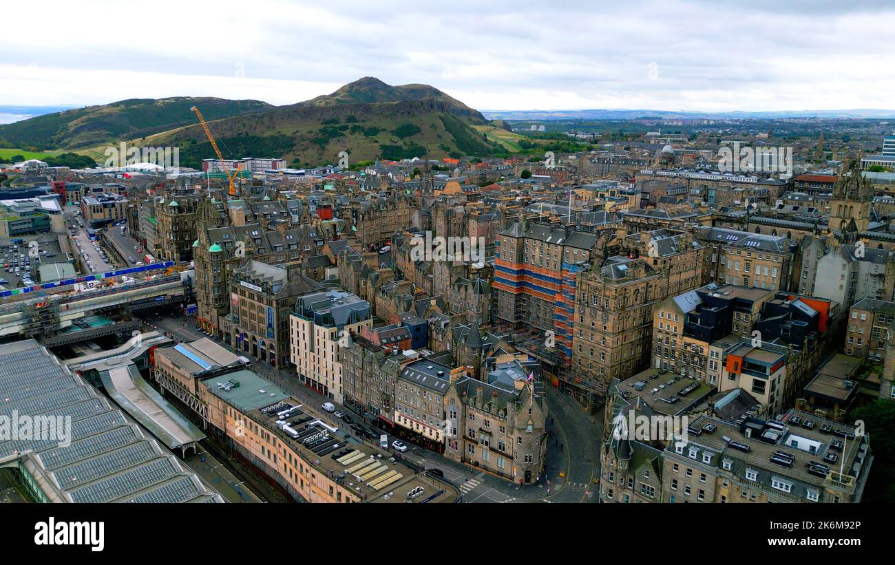 Edinburgh Old Town - die Stadt Edinburgh von oben Stockfoto