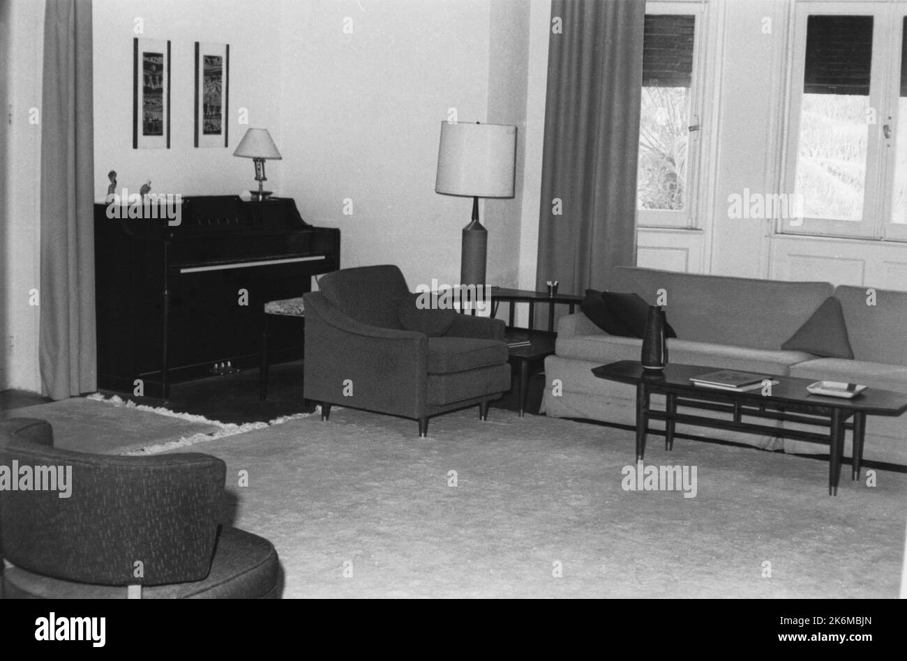 Kairo - Executive Level Position Residence - 1964, Vereinigte Staaten Fotos im Zusammenhang mit Botschaften, Konsulaten und anderen Überseegebäuden Stockfoto