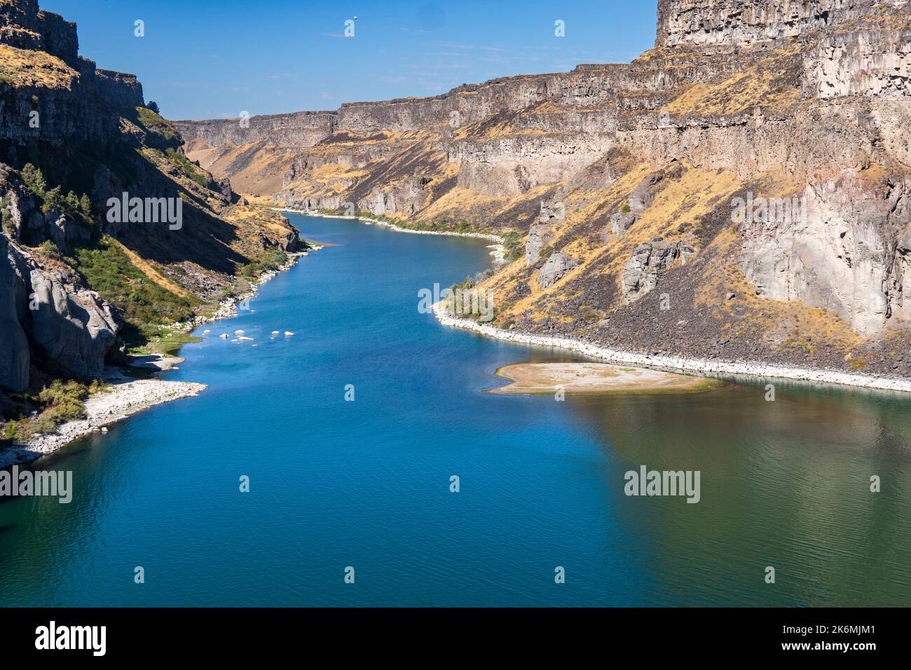 Der Snake River in Twin Falls, Idaho Stockfoto