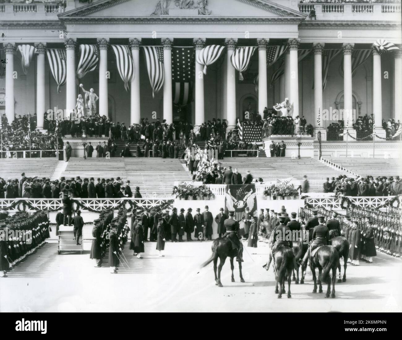 Die Einweihung von Theodore Roosevelt an der Ostfront der USA Kapitol. März 4, 1905. Stockfoto