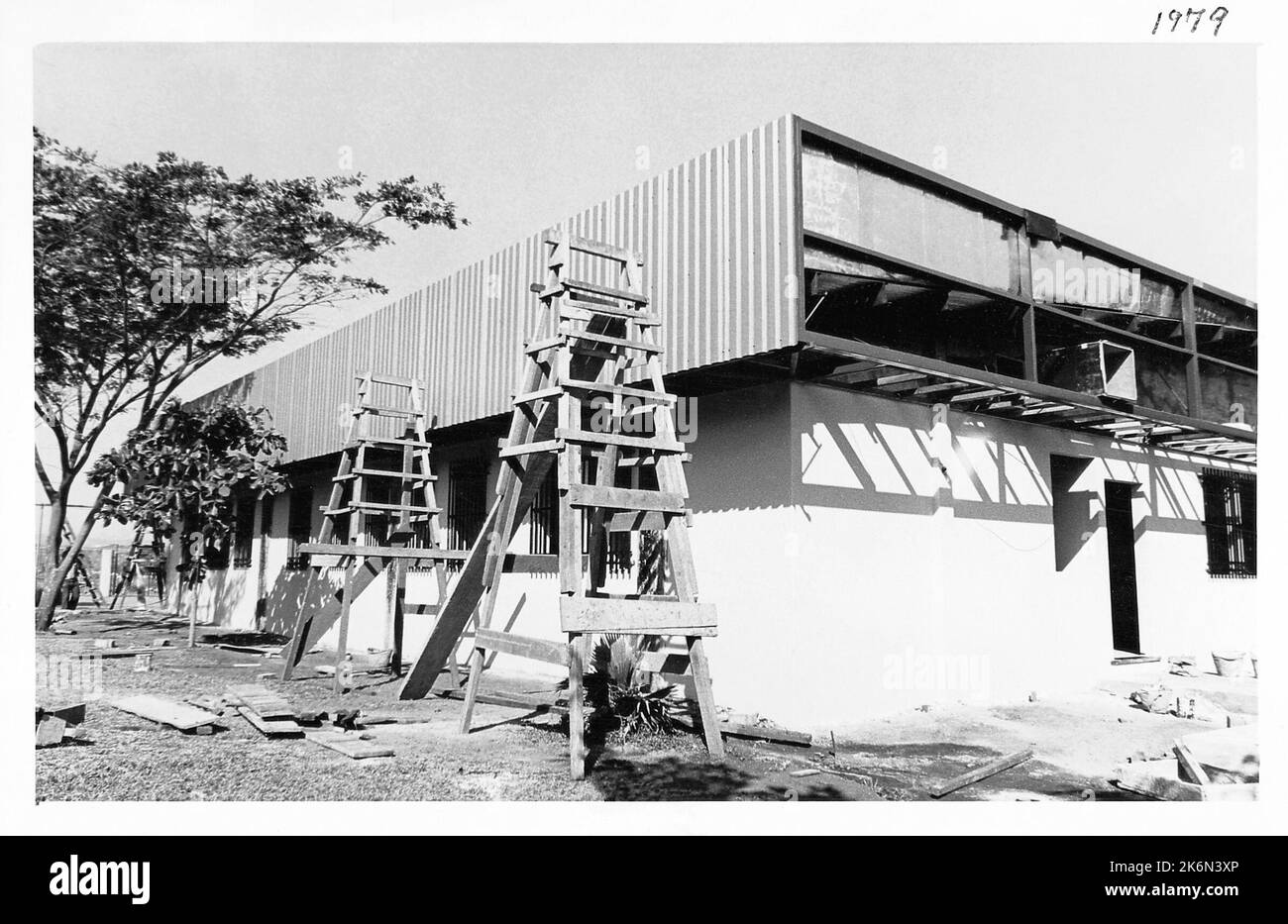 Managua - Konsulat Office Building - 1979, USA Fotos im Zusammenhang mit Botschaften, Konsulaten und anderen Überseegebäuden Stockfoto