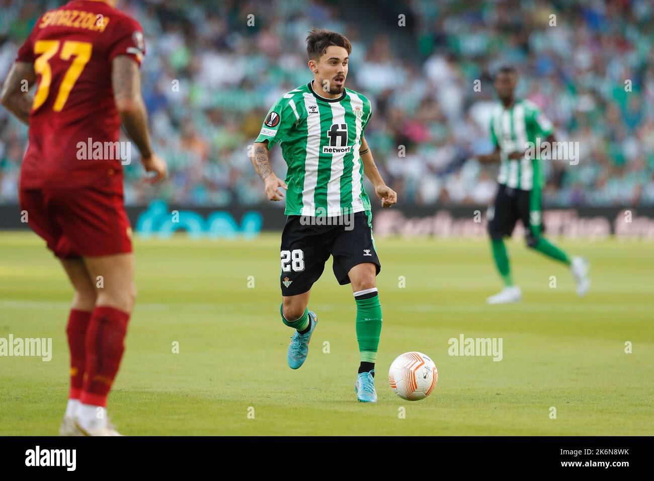 Sevilla, Spanien. 13. Oktober 2022. Rodri (Betis) Fußball/Fußball : UEFA Europa League Group Stage Group C matchday4 zwischen Real Betis Balompie 1-1 ALS Roma im Estadio Benito Villamarin in Sevilla, Spanien . Quelle: Mutsu Kawamori/AFLO/Alamy Live News Stockfoto