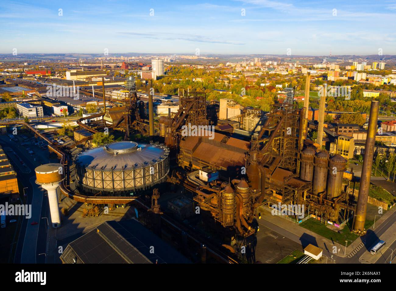 Luftaufnahme einer geschlossenen metallurgischen Anlage in Vitkovice Stockfoto