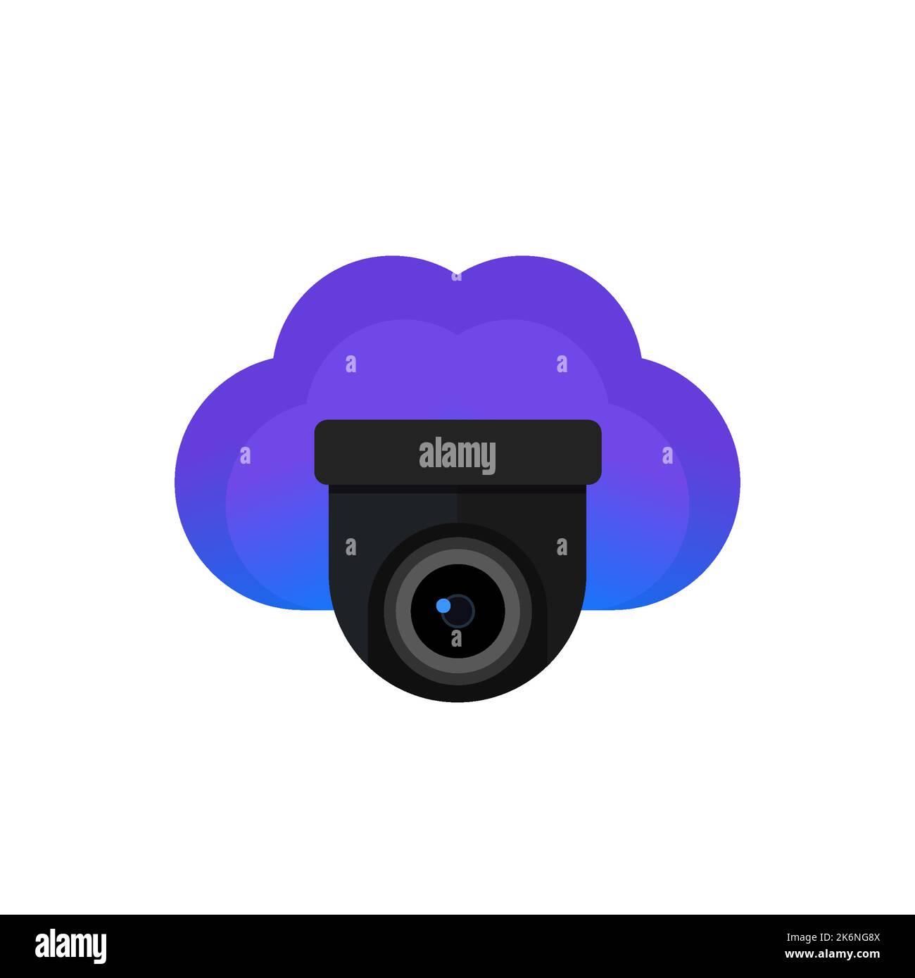 ip-Kamera und ein Cloud-Vektor-Symbol Stock Vektor