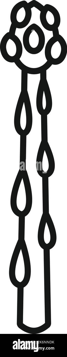 Vektor für die Umrissdarstellung des Symbols für Spargel Gemüsepflanze. Bio roh Stock Vektor