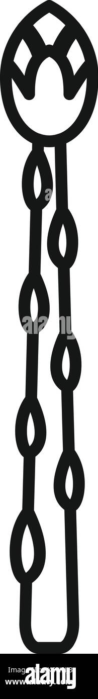 Vektor für den Umriss des Symbols für rohen Spargel Pflanzenbündel. Bio-Salat Stock Vektor