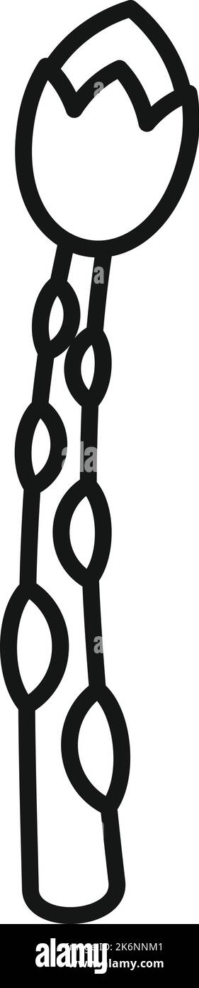 Vektor für die Umrissdarstellung des Salatspargels. Pflanzenbündel. Kochen auf dem Bauernhof Stock Vektor