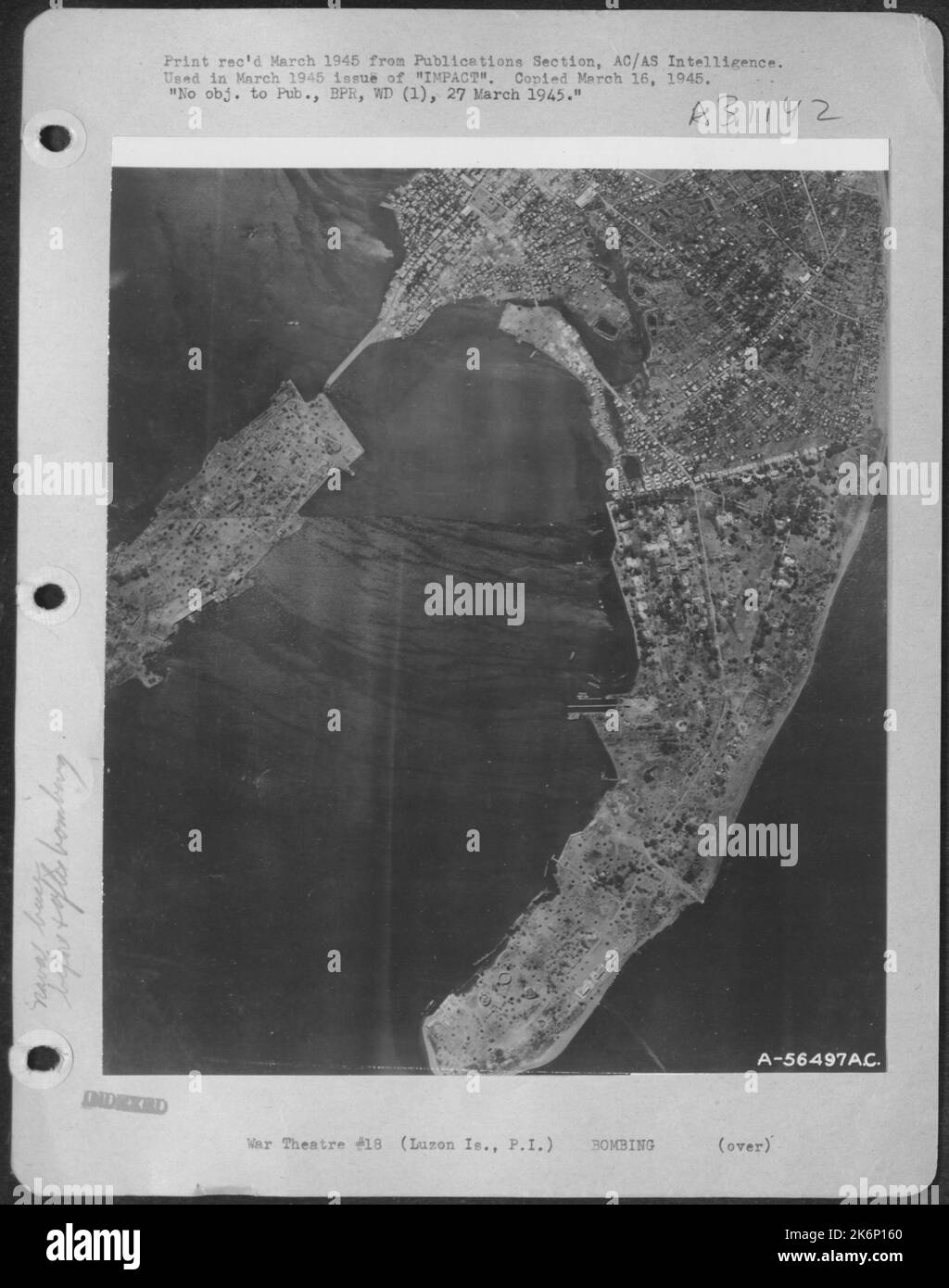 Cavite, Luzon Island, P.I., nachdem die FEAF fast jedes Gebäude ausgelöscht hatte, 5. Februar 1945. Stockfoto