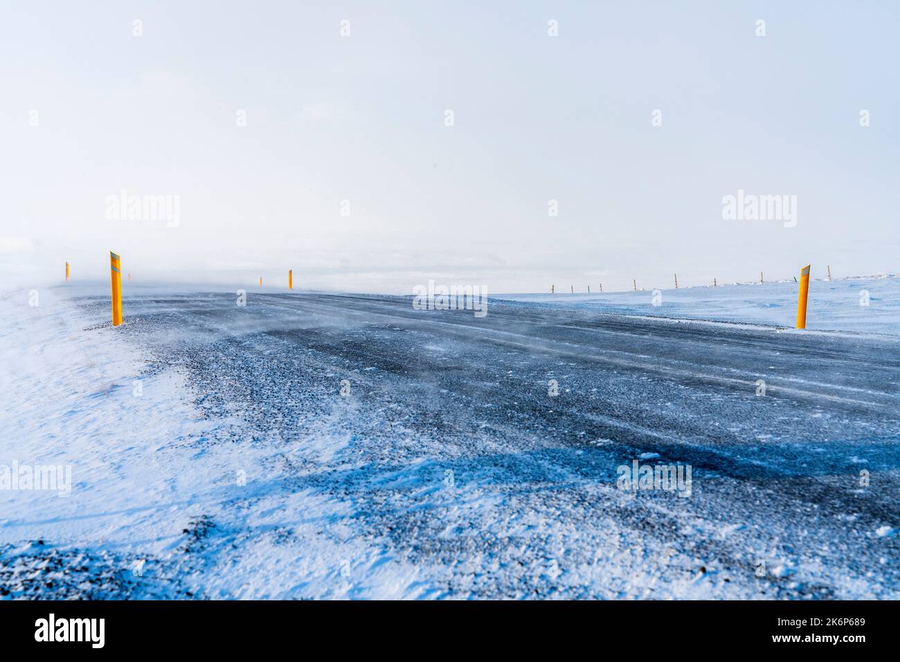 Winterausflug nach Island, Ringstraße in der Nähe von Egilsstadir, östliche Region. Island, Europa. Stockfoto