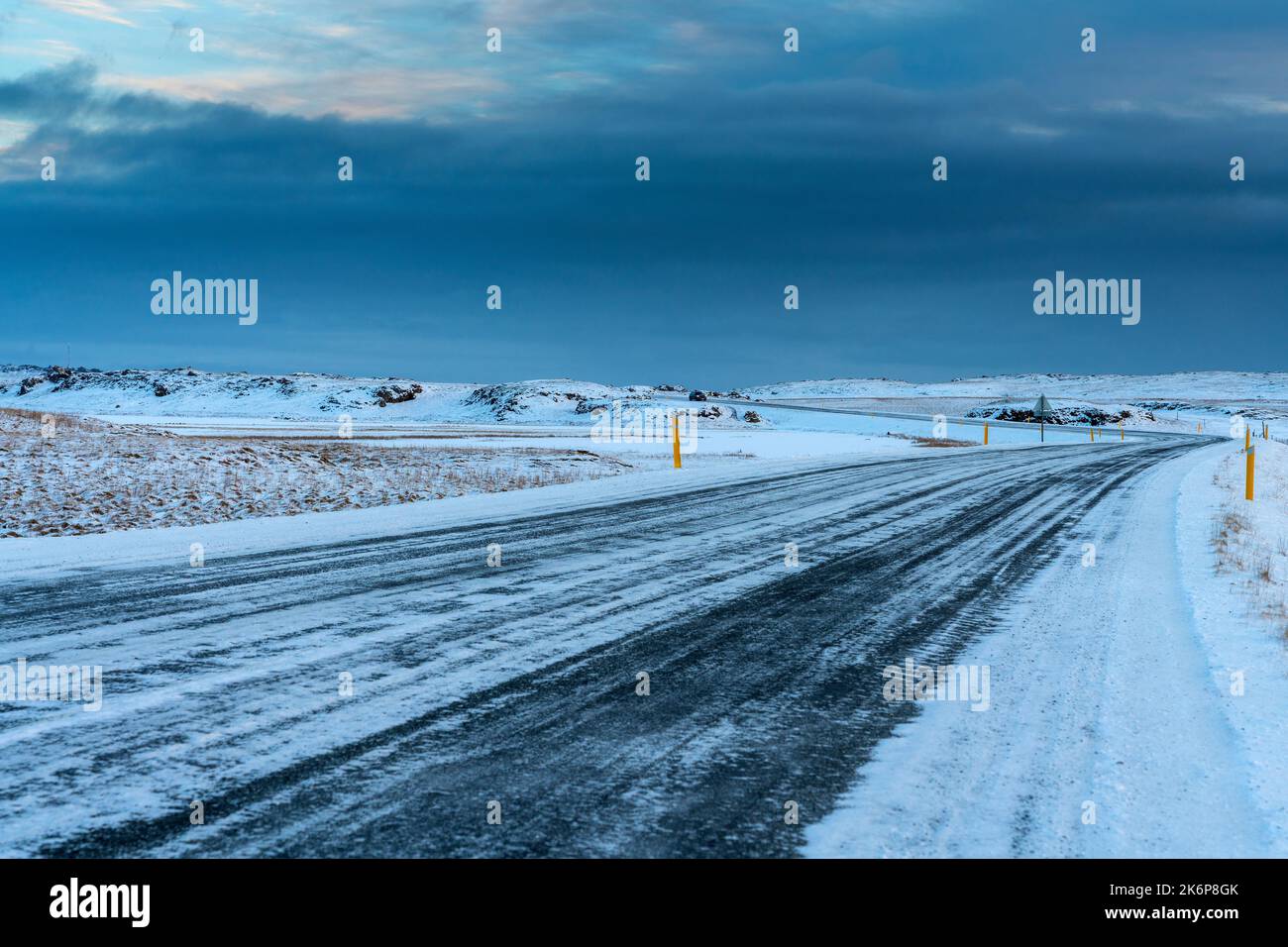 Winterausflug nach Island, Ringstraße in der Nähe von Hofn, Ostregion. Island, Europa. Stockfoto