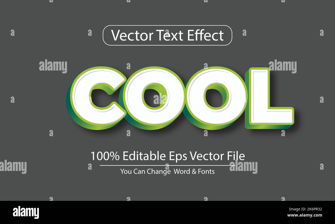 3D Text Effekt Vektor-Design Stock Vektor