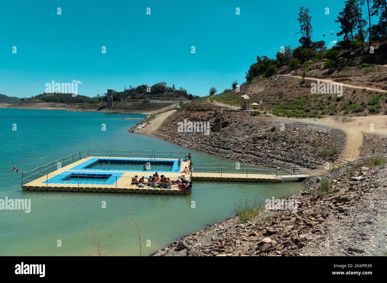 Santa Clara Dam Pluvial Beach in Odemira. Alentejo, Portugal Stockfoto