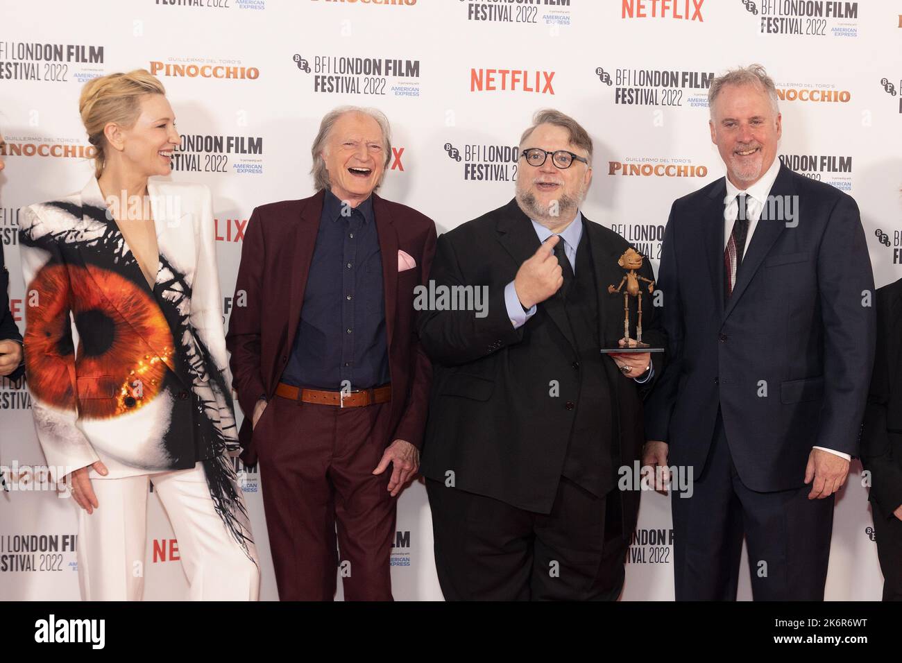 (Von links nach rechts) Cate Blanchett, David Bradley, Guillermo del