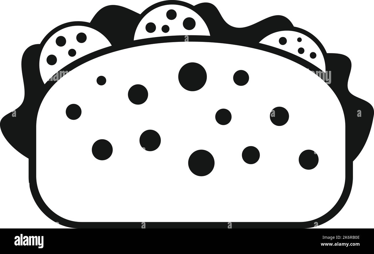 Falafel Sandwich Symbol einfacher Vektor. Vegan kochen. Gurkenfutter Stock Vektor