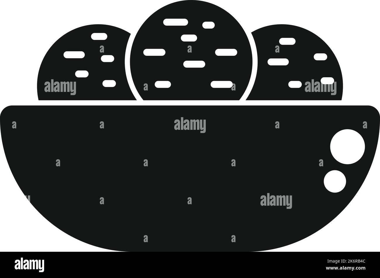 Falafel Symbol einfacher Vektor. Kochkugel. Gesunder Salat Stock Vektor