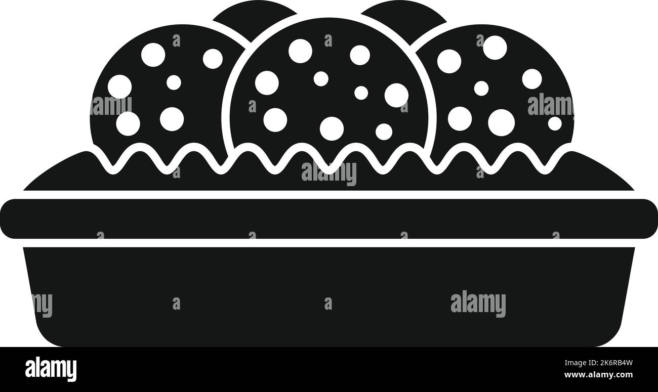 Arabisches Falafel-Symbol einfacher Vektor. Kochplatte. Veganer Salat Stock Vektor