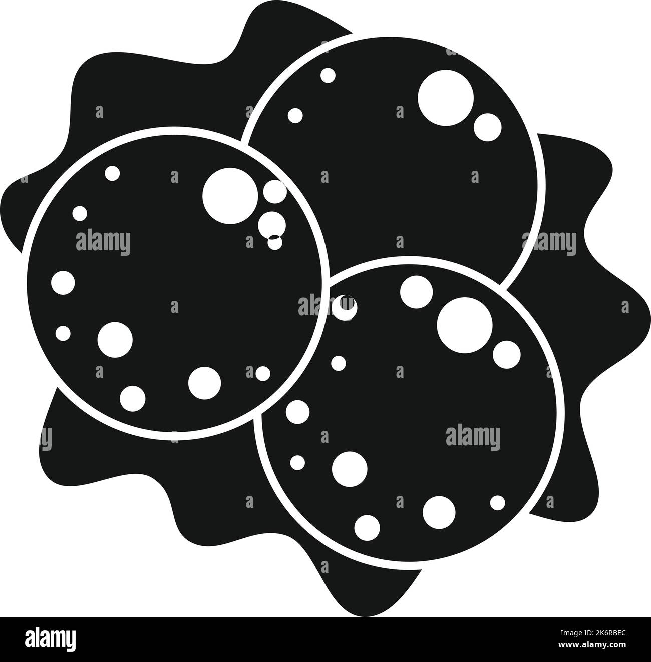 Draufsicht Falafel Symbol einfacher Vektor. Kochen von Speisen. Event-Feier Stock Vektor