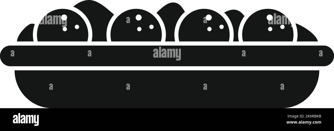 Falafel Food Icon einfacher Vektor. Pita wird gekocht. Frischpackung Stock Vektor