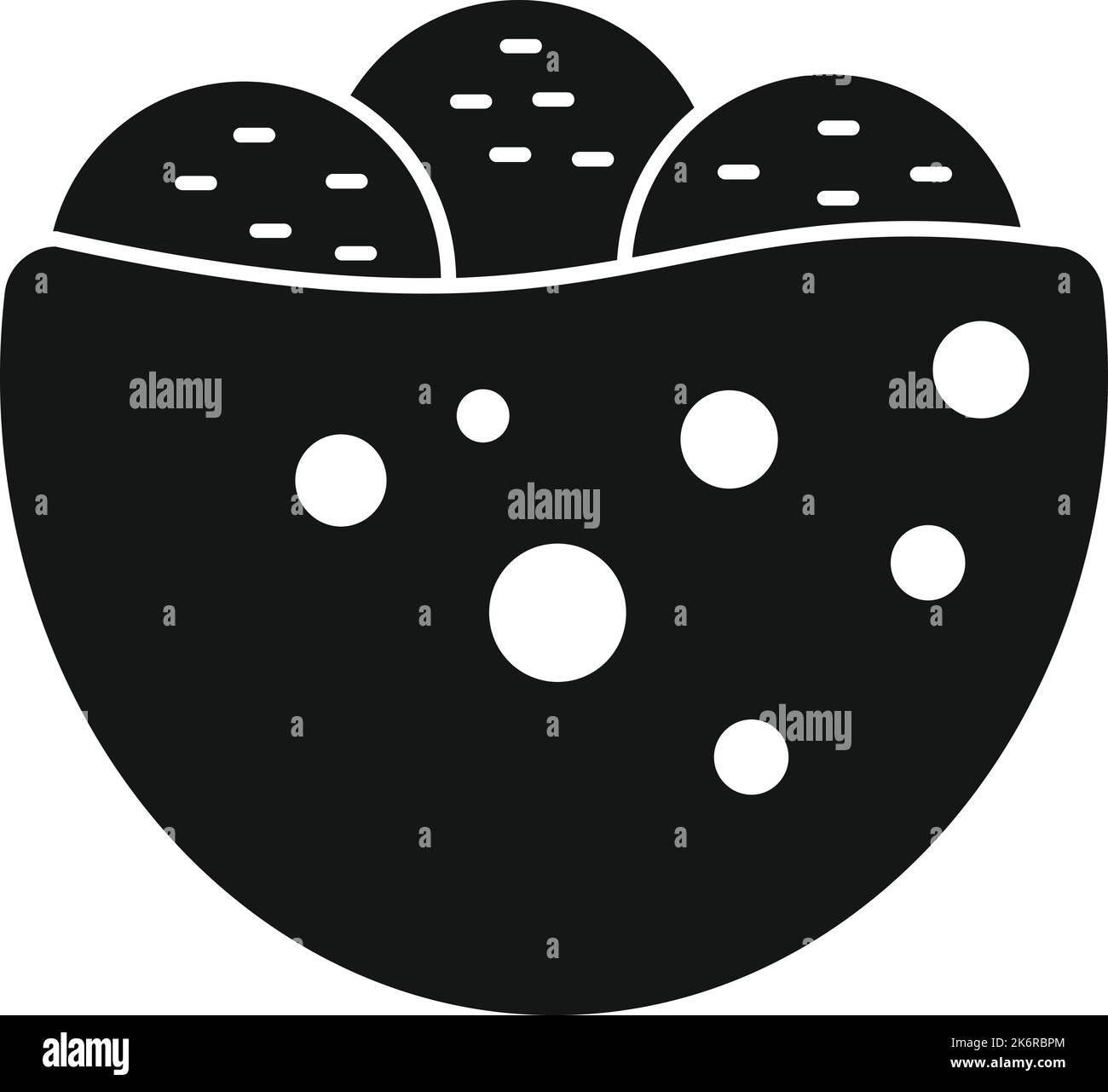 Falafel pita Symbol einfacher Vektor. Arabische Küche. Vegan frisch Stock Vektor