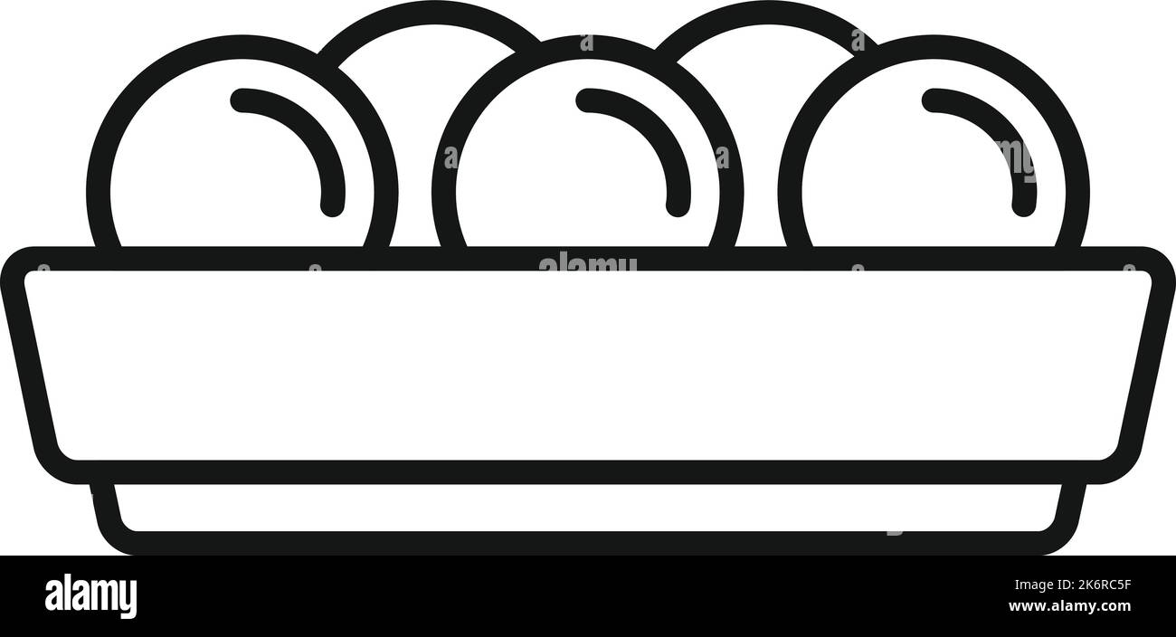 Vektor für die Umrissdarstellung des Falafel-Symbols für Ereignisse. Arabisch wird gekocht. Muslimischer Ball Stock Vektor