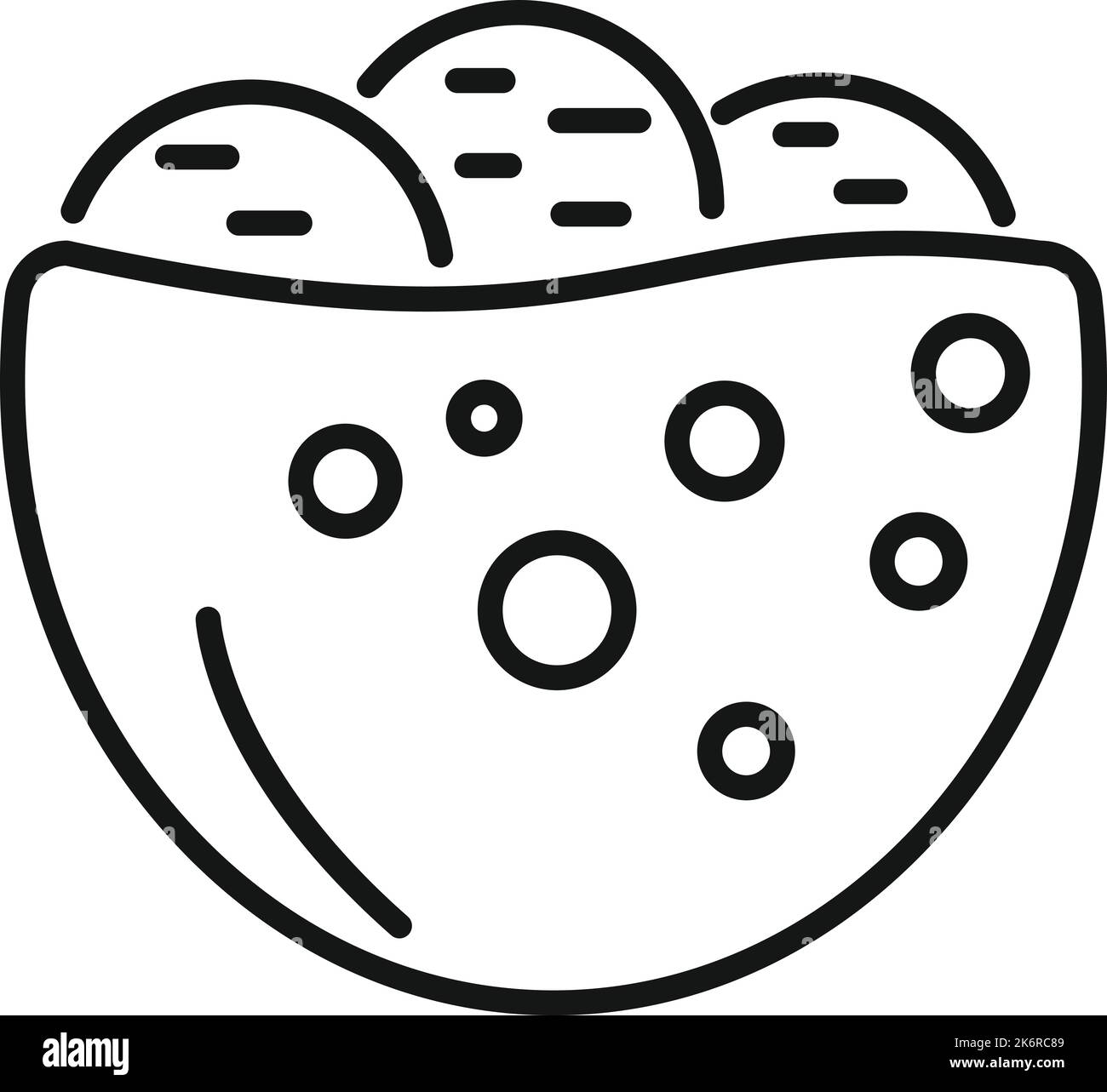 Falafel pita Symbol Umriss Vektor. Arabische Küche. Vegan frisch Stock Vektor