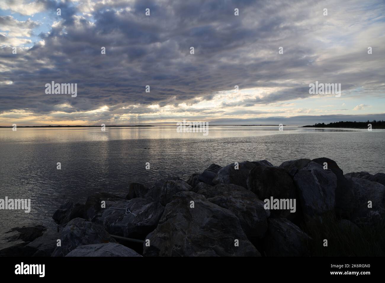 Cape Sable bei Sonnenuntergang, Nova Scotia Stockfoto