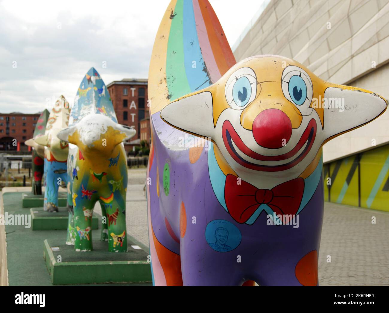 Superlambanana auf dem Pierhead in Liverpool, England, Großbritannien Stockfoto