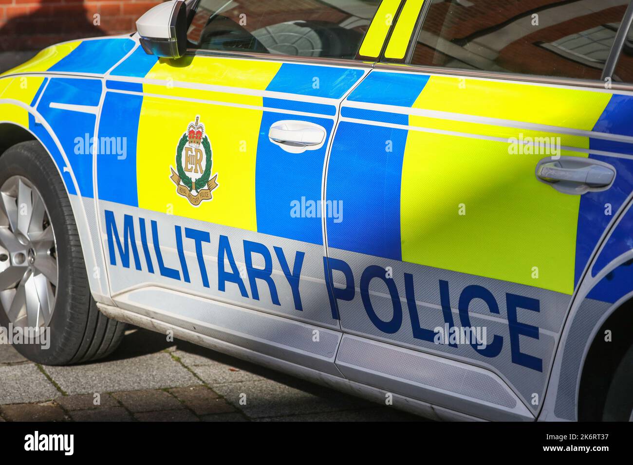 British Military Police Car, Großbritannien Stockfoto