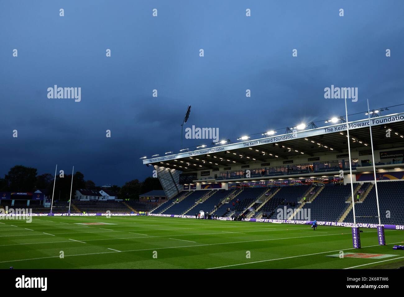 Gesamtansicht des Stadions vor dem Rugby-League-Weltcup-Spiel der Gruppe B im Headingley Stadium, Leeds. Bilddatum: Samstag, 15. Oktober 2022. Stockfoto