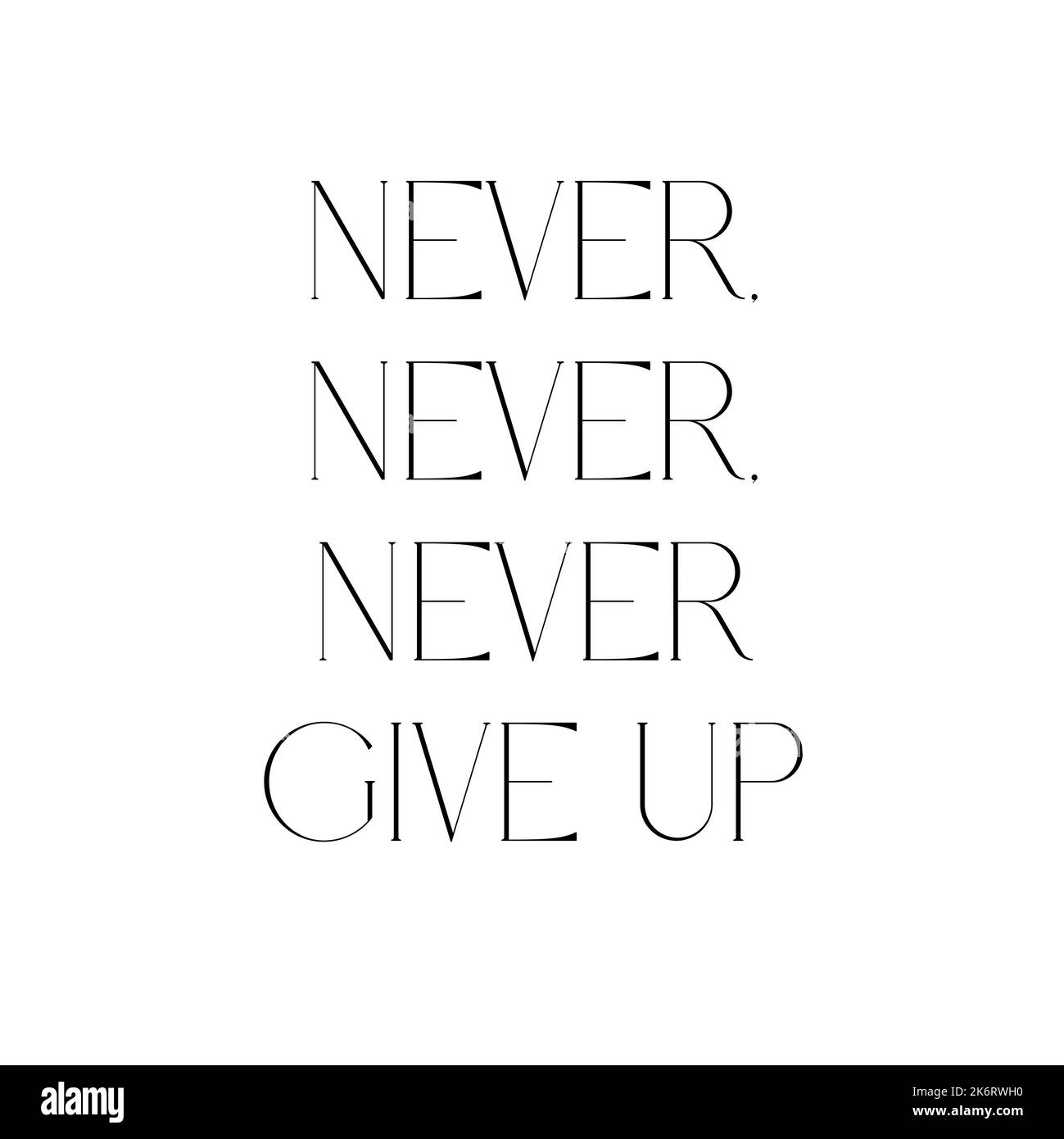 Motivationszitat Typografie Banner Design. Zitat Typografie für den Druck oder als Poster, Karte, Flyer oder T-Shirt Stockfoto