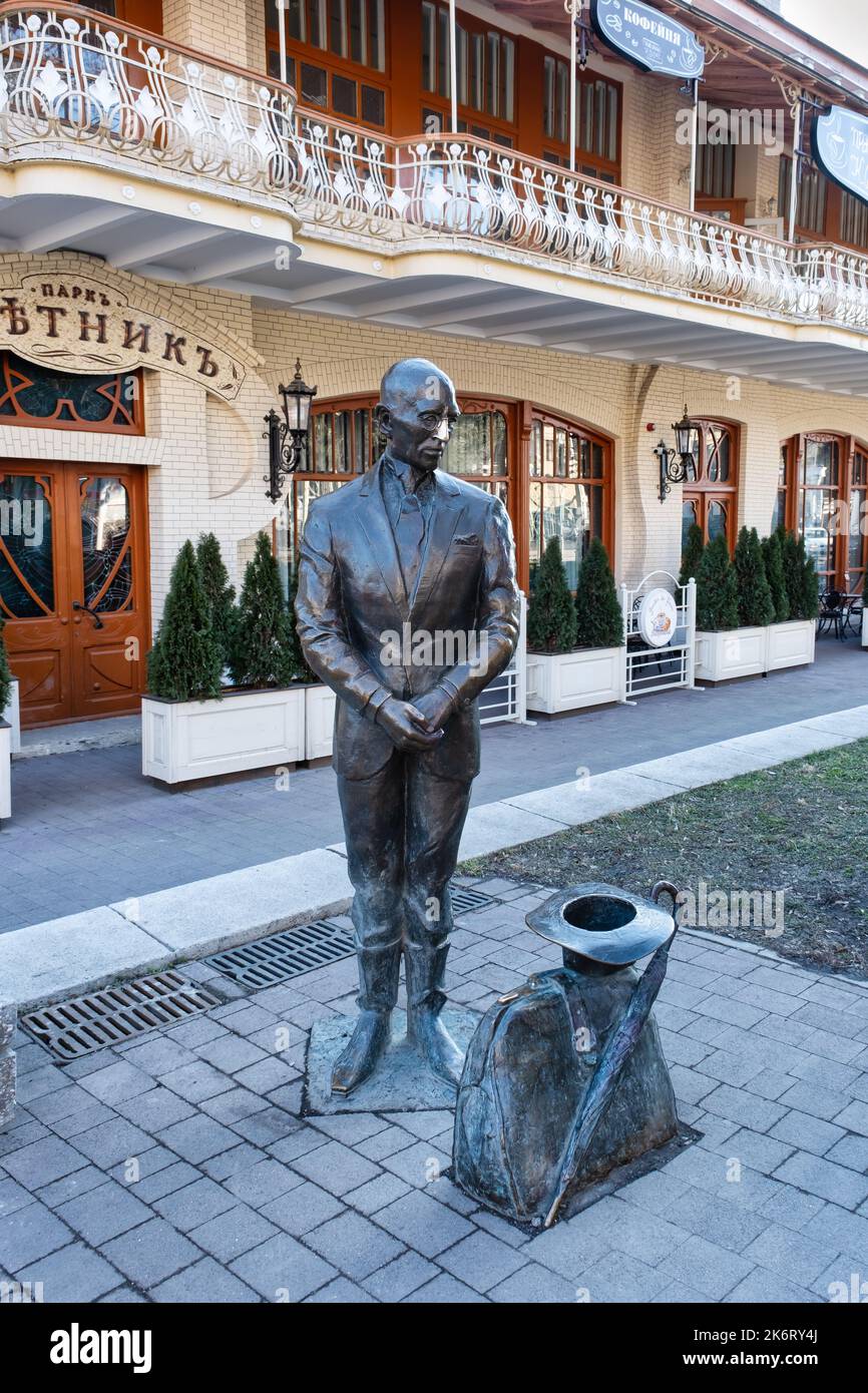 Pyatigorsk, Russland - 12. Februar 2022. Denkmal für Kisa Worobyaninov Stockfoto